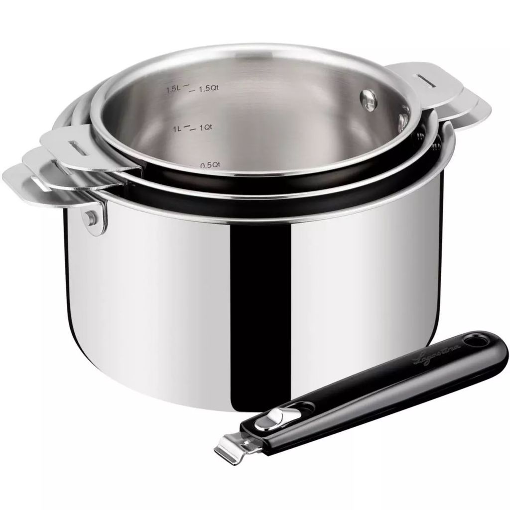 Set de 3 casseroles Esperta triply avec poignée Amovible - Visuel 0